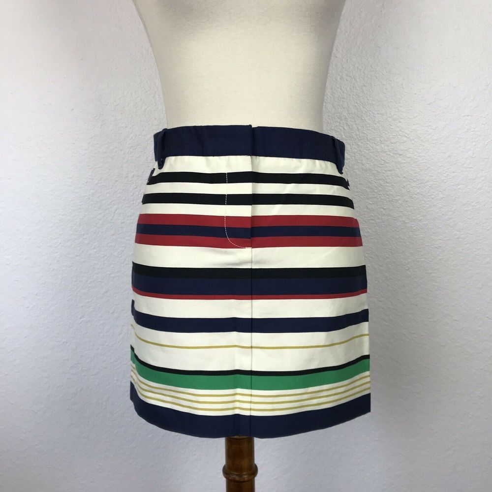 J. Crew Factory A-Line Striped Mini Skirt